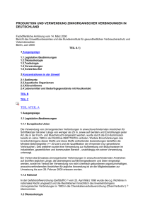 PRODUKTION UND VERWENDUNG ZINNORGANISCHER