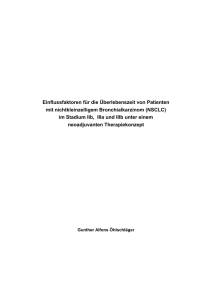 5.1 Studien zur Prognose des NSCLC - bei DuEPublico