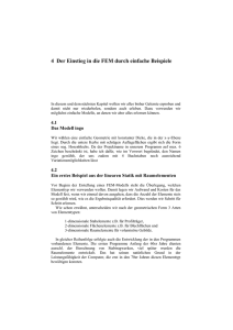 4 Der Einstieg in die FEM durch einfache - Extra Materials