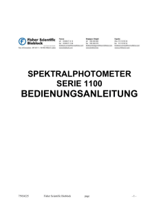 1100 series spectrophotometer - Fisher UK Extranet