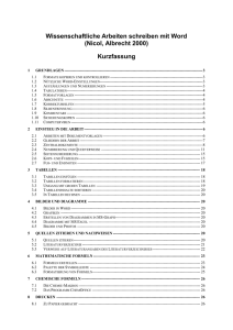 2 Einstieg in die Arbeit