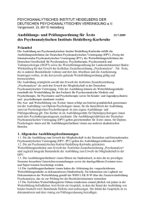 Weiterbildungs - Psychoanalytisches Institut Heidelberg