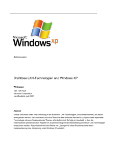 Einf&uuml;hrung in drahtlose LAN-Technologien - PC