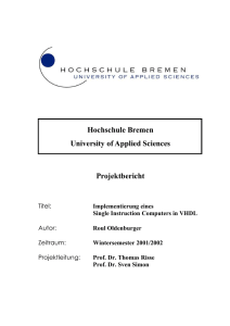 Projektbericht - Weblearn