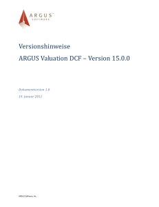 Erweiterungen in ARGUS Valuation DCF