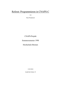 Programmieren in CNAPS-C - Eine Einführung