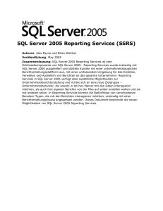 SQL Server 2005 Reporting Services (SSRS)