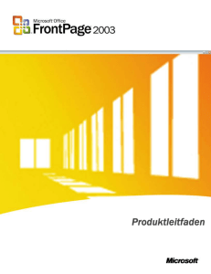 FrontPage 2003-Features im Überblick