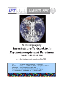 Interkulturelle Aspekte in Psychotherapie und Beratung