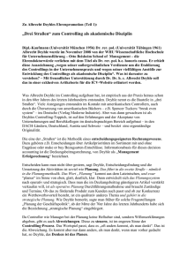 Drei Stra&szlig;en zur akademischen Disziplin (1) / Dr. Deyhle