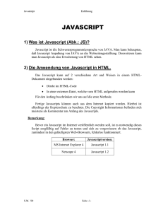 6) Erste Javascript