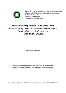 3.1 SCORE-Konzept - Institute for Program Structures and Data