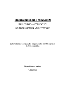 soziogenese des mentalen