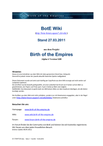 BotE Wiki - Birth of the Empires