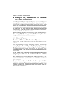 Testdatenbankeinrichten