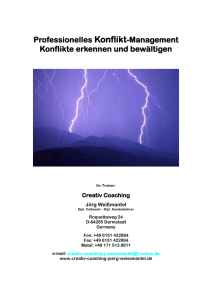 Konflikt-Management - - Technische Universit&auml;t Darmstadt