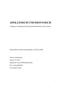 Das Apollinische - Utrecht University Repository