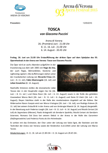 PM Tosca 26.Juni - 14.August
