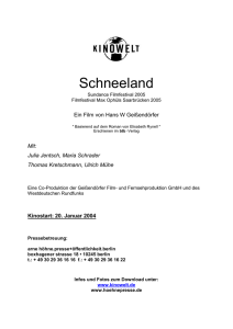 &bdquo;Schneeland&ldquo; erz&auml;hlt drei Geschichten, die sich zu einer vereinigen