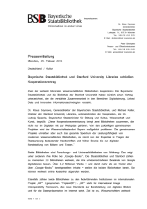 Pressemitteilung - Die Bayerische Staatsbibliothek