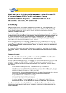 Administrative Rollen f&uuml;r RADIUS und WLAN-Sicherheit