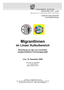 MigrantInnenkultur in Linz - Institut für Kulturwirtschaft