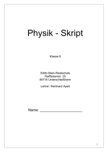 Physik Klasse 8 Realschule