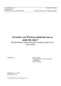 3. Die Sprachkrise bei Ernst Jandl