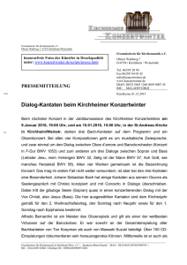 Pressemitteilung - Kirchheimer Konzertwinter