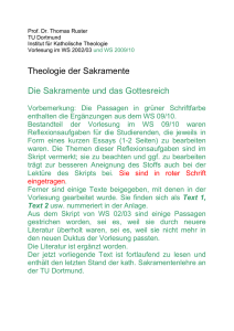 Theologie der Sakramente