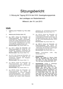 Inhalt: - beim Nieder&ouml;sterreichischen Landtag