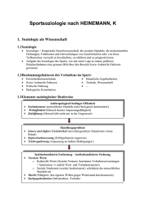 Sportsoziologie nach HEINEMANN, K - sport