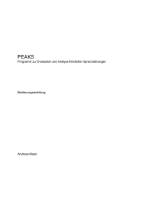 peaks - Pattern Recognition Lab