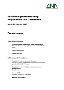 Pressemappe, ENA, Berlin 2006 - European Nutraceutical Association