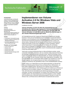 Implementing Volume Activation 2.0 for Windows Vista