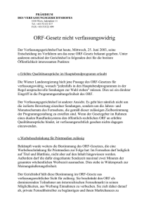 ORF-Gesetz nicht verfassungswidrig