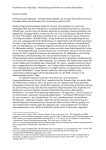 Reinhard Jirgl aus Autor der ehemaligen DDR und sein Schreiben