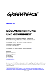 Gutachten von Greenpeace - Sauberes Delitzscher Land