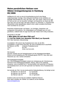Notizen vom 58sten Urologenkongress Hamburg 09/2006