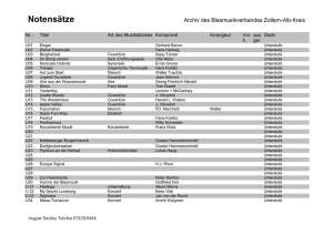 Notenliste - Archiv - Blasmusik