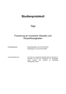 Studienprotokoll - Ethik-Kommission der FSU Jena