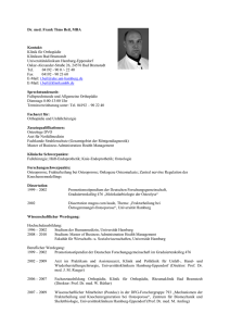 Dr. med. Frank Timo Beil, MBA Kontakt: Klinik für Orthopädie