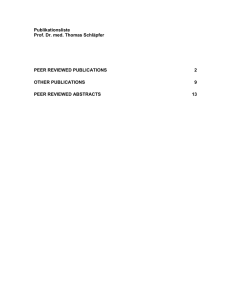 Peer Reviewed Publications