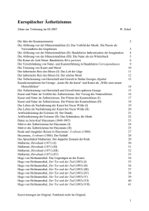 Europ&auml;ischer &Auml;sthetizismus