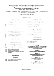 Verordnung über die Sicherheitsstufen und Sicherheitsmaßnahmen