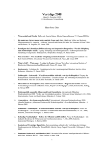Liste von Hans-Peter Dürrs Vorträgen