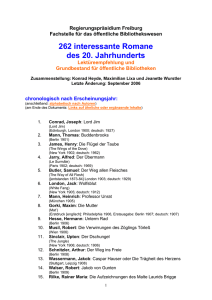 262 interessante Romane - Regierungspräsidium Freiburg
