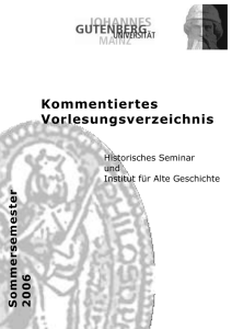 9.2. Institut für Alte Geschichte - Johannes Gutenberg