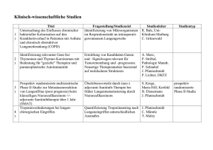 Klinische Studien - Thoraxklinik Heidelberg