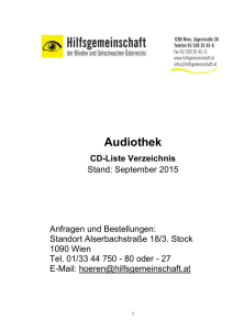 CD-Liste Verzeichnis - Hilfsgemeinschaft der Blinden und